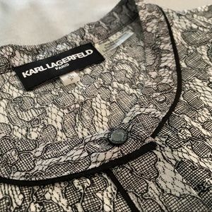 Karl Lagerfeld Paris Floral Short Sleeve Blouse